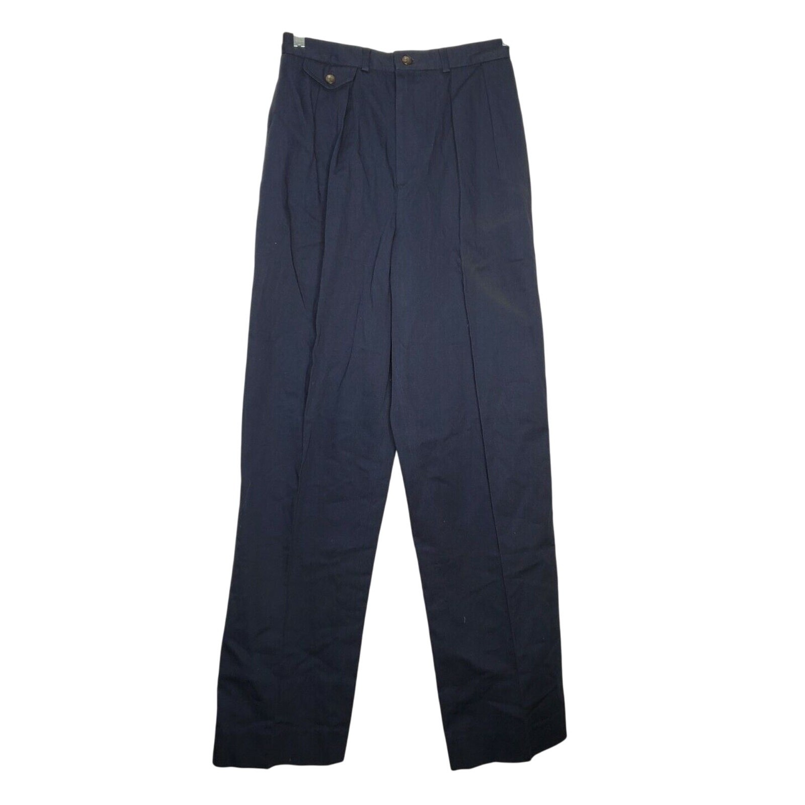 Deadstock Vintage 80s Polo Ralph Lauren 10 Navy Blue High Waist Pleated Pant