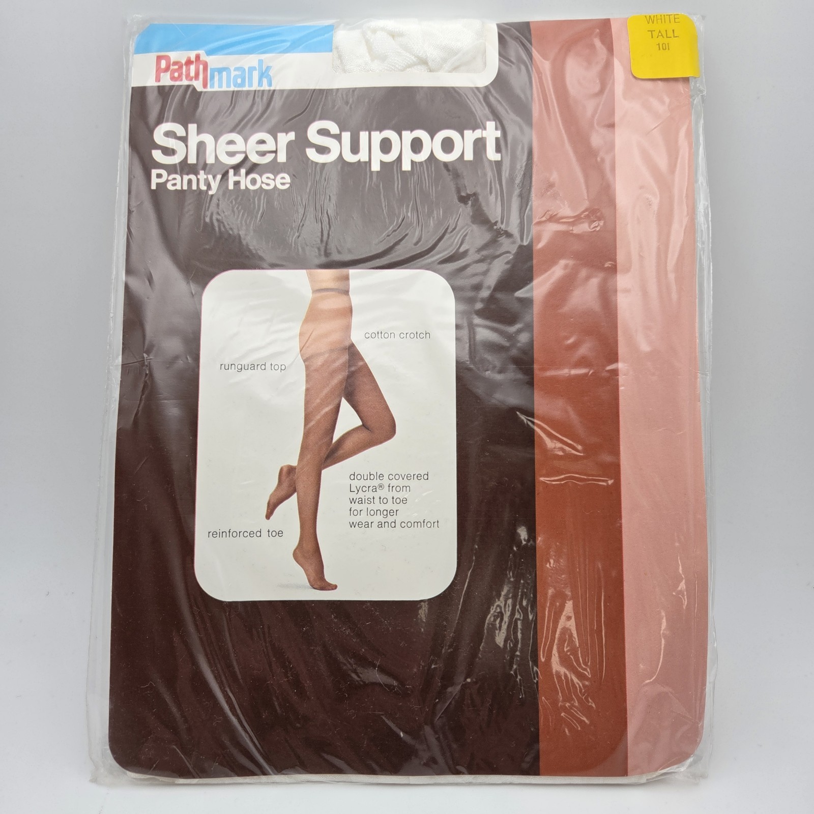 Vintage Pathmark Sheer Support Panty Hose White Size Tall