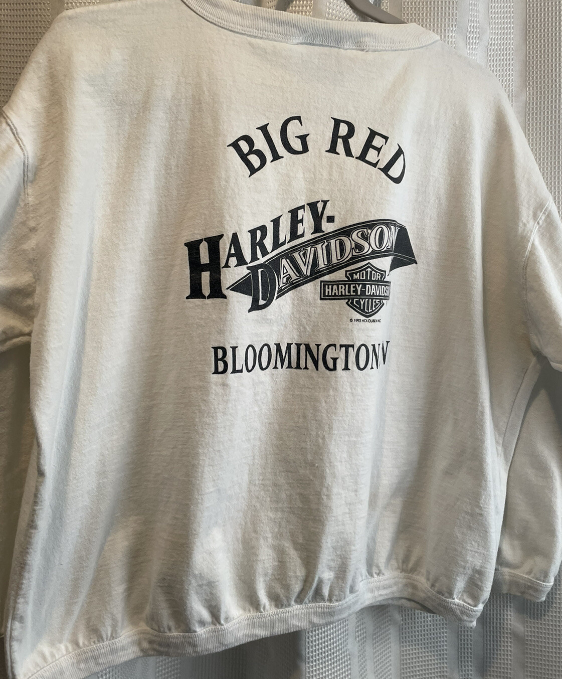 Vintage Harley Davidson Long Sleeve Size Medium Native Feather Print Bloomington