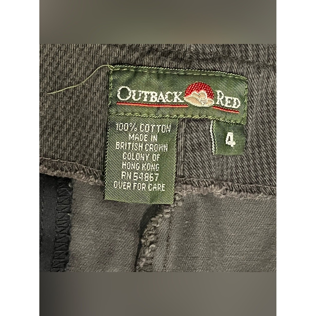 Vintage 80s/90s Outback Red Size 4 100% Cotton Grey Pants