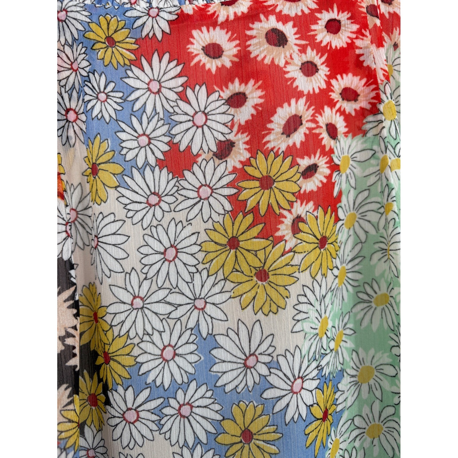 Sanctuary Every Day Ditsy Floral Button Front MIDI Slip Dress Chiffon Multi Sz 6