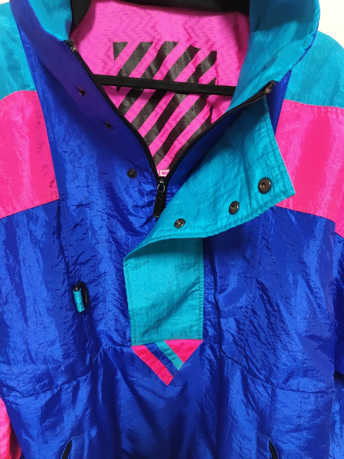 VTG Colorblock Windbreaker Pullover Medium SUNBUSTER Jacket Nylon Retro 1980s