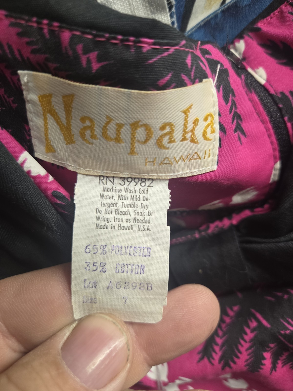 Vintage Naupaka Hawaiian Muumuu Aloha Dress w1135