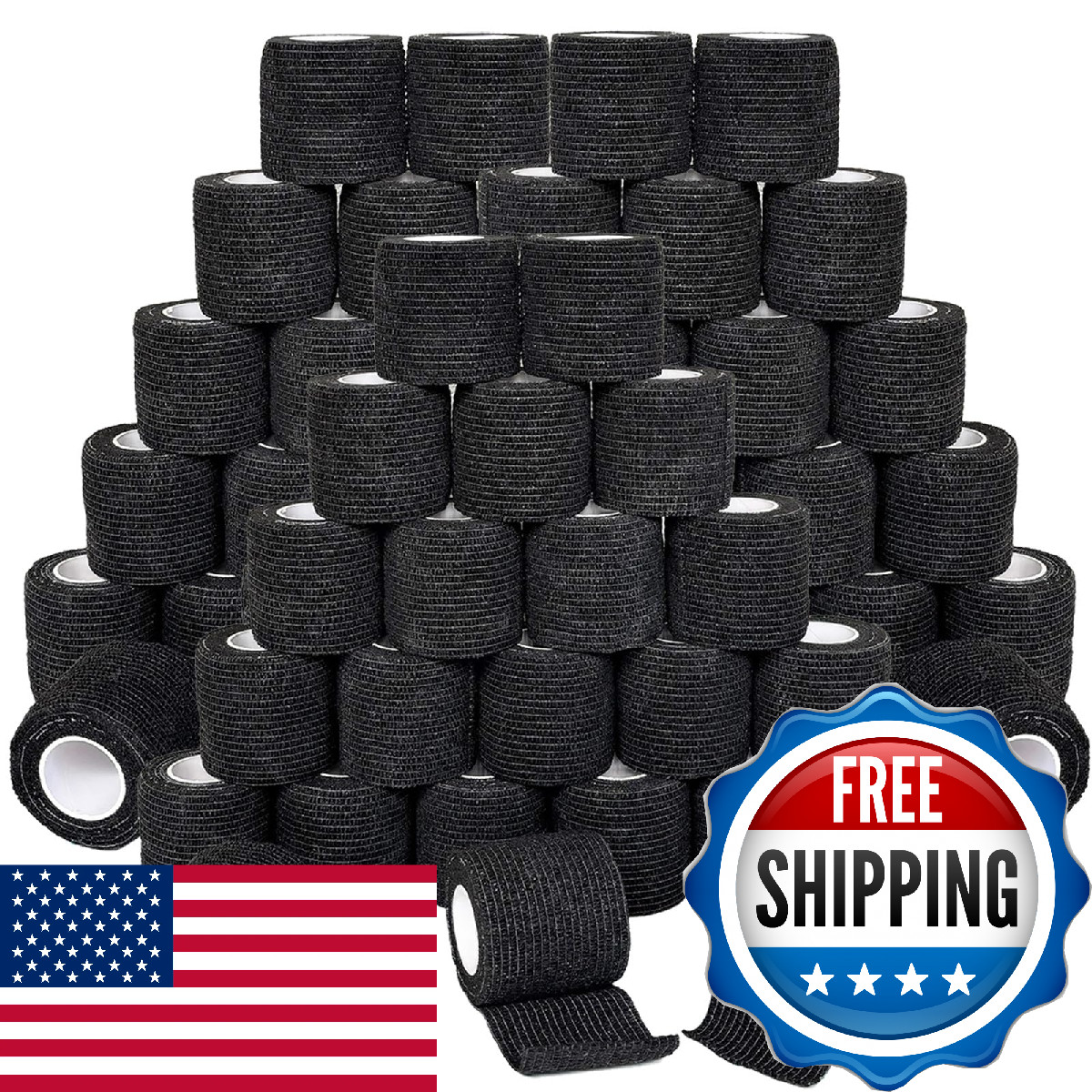 48 Rolls Self Adhesive Bandage Wrap Vet Wrap 2 Inch for Horses Dogs Wounds Care