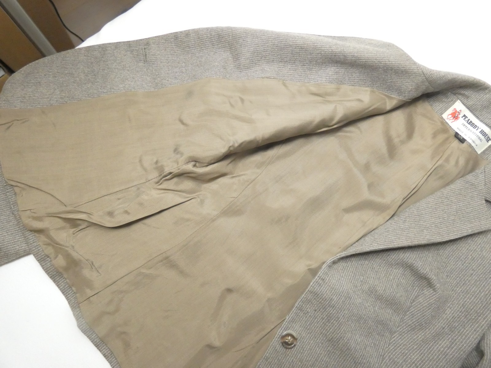 Vintage Peabody House Gray Brown 2 Piece Skirt Suit Set Jacket Size 5/6