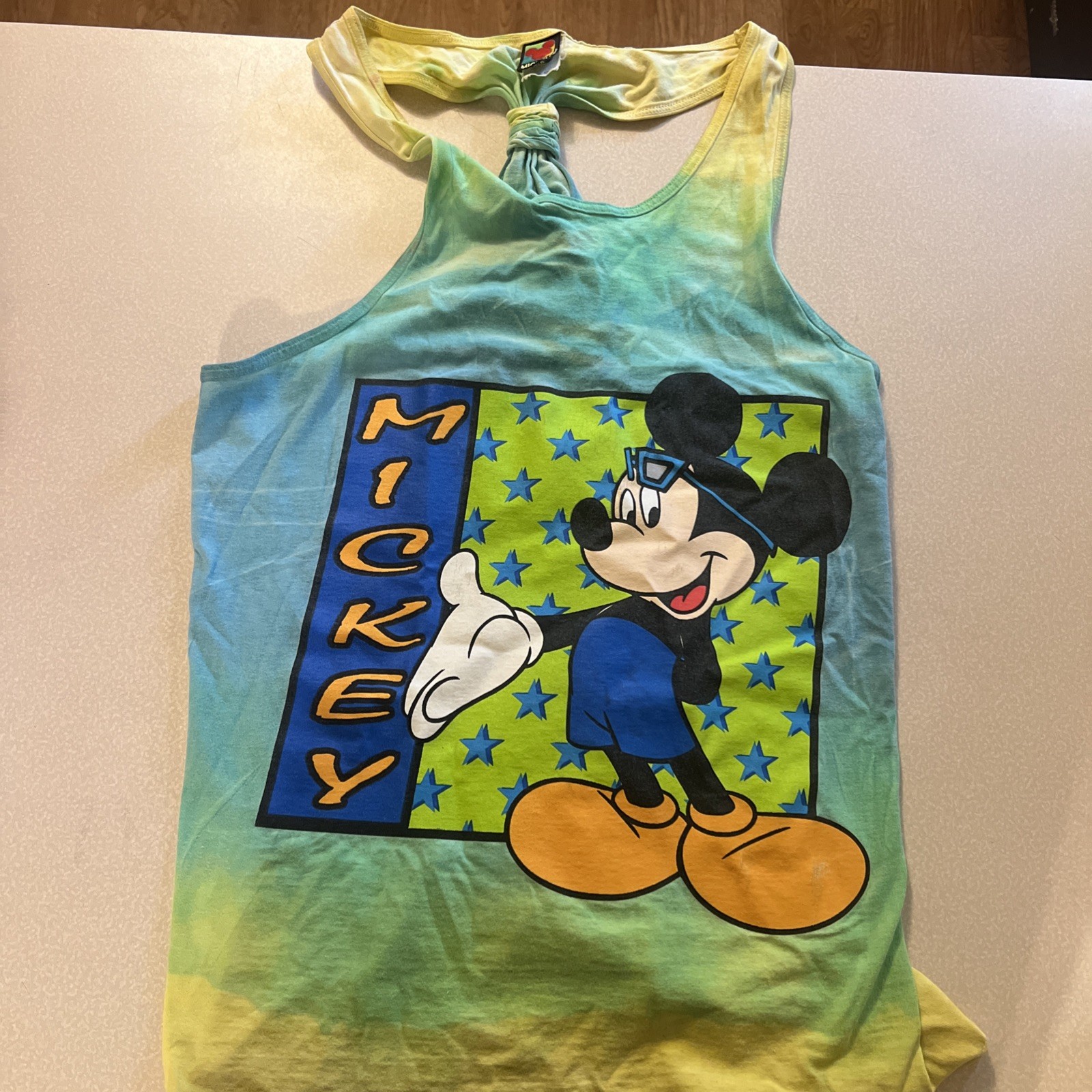 Vintage Mickey Tahiti Beach Swim Cover Dress One Size Disney Tie Dye Disney Nice