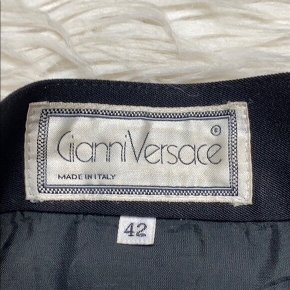 Gianni Versace vintage tiered black skirt 42 6