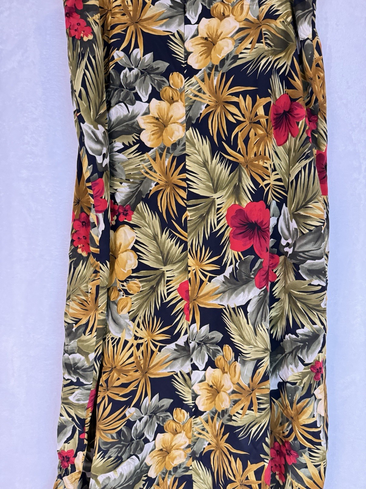 Liz Claiborne Y2K Silk Tropical Skirt 16 Vintage Hawaiian Floral A-Line 🌺🌴