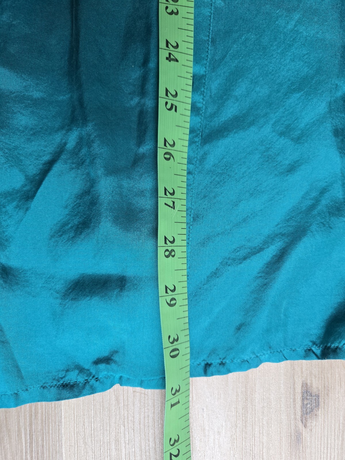 Vintave Shirt Joule Energy Teal Green/silk/sizeM/blouse/pocket/button/longsleeve