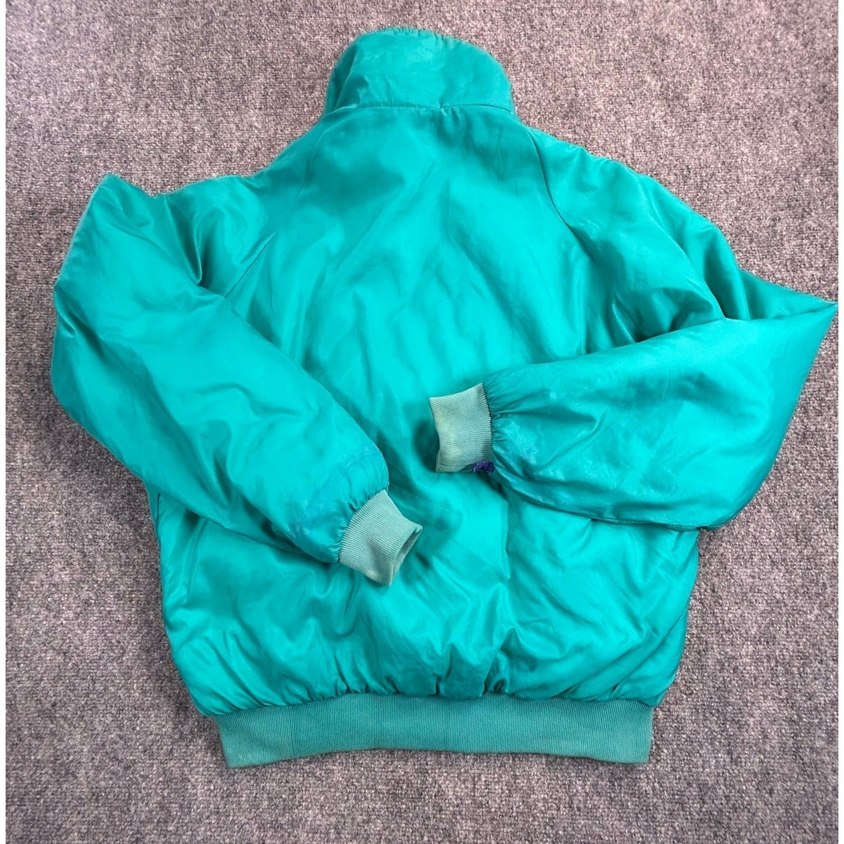 Vintage Columbia Reversible Puffer Bomber Jacket Adult Purple Teal Full Zip 90s