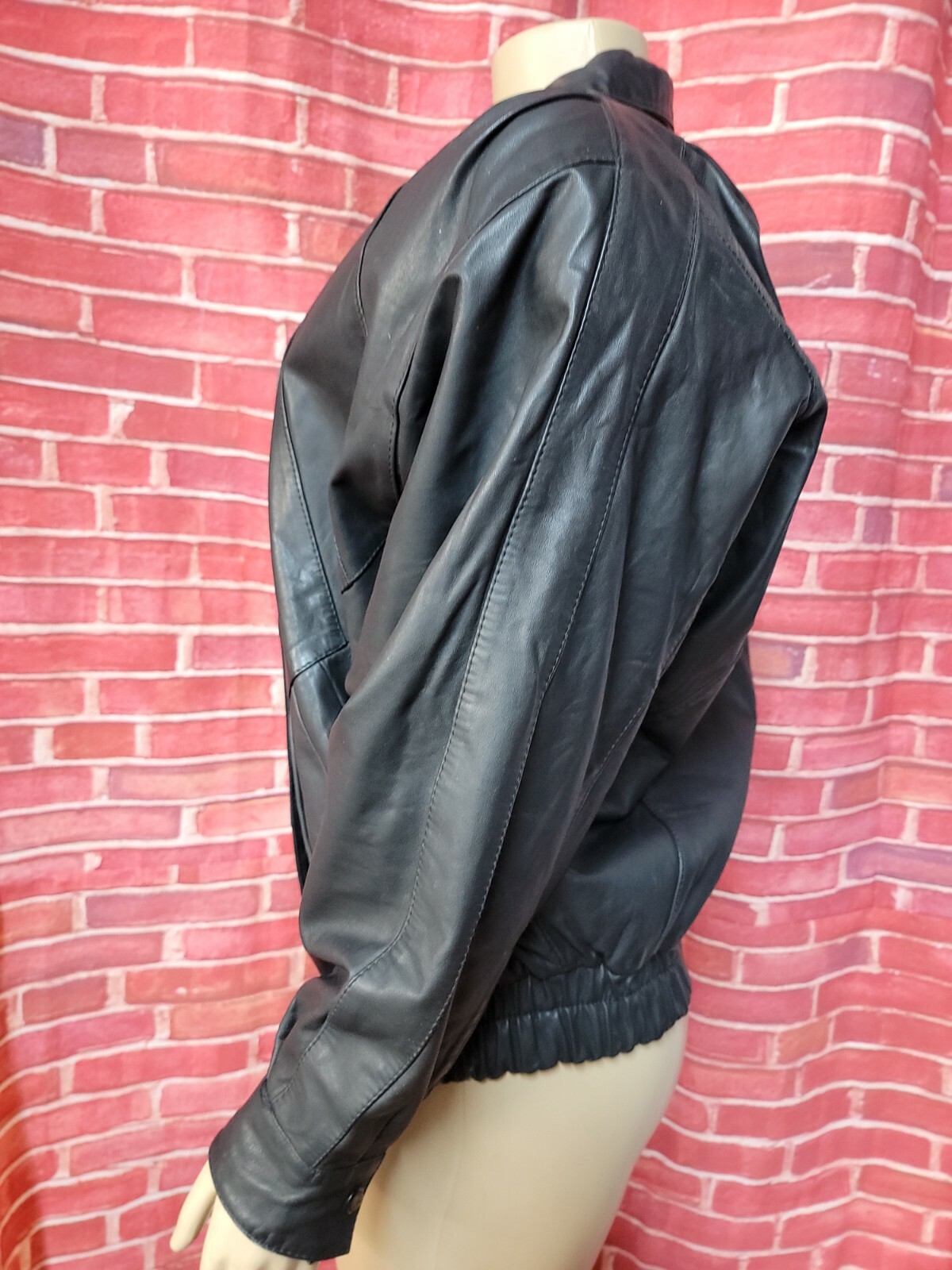 Ski Daddle 70’s Vintage Women’s Size L Moto Black Leather Jacket #W3