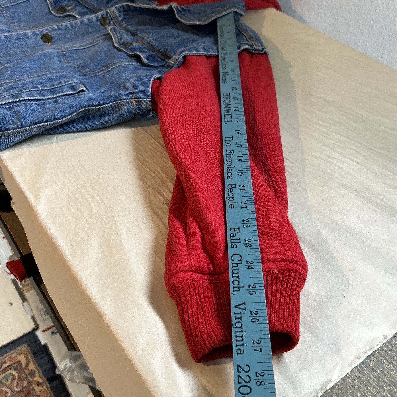 Out Brook Vtg 90s Grunge Denim Jean Hoodie Vest Jacket Coat Women’s Size Medium