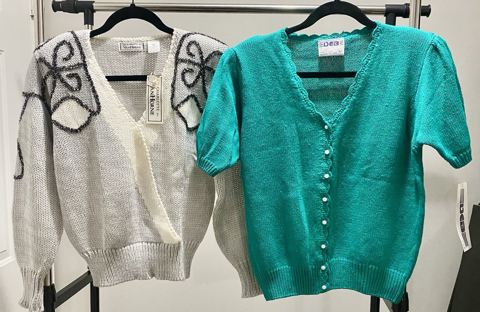 2 Vintage 1980s Women’s Sweaters New with Original Tags