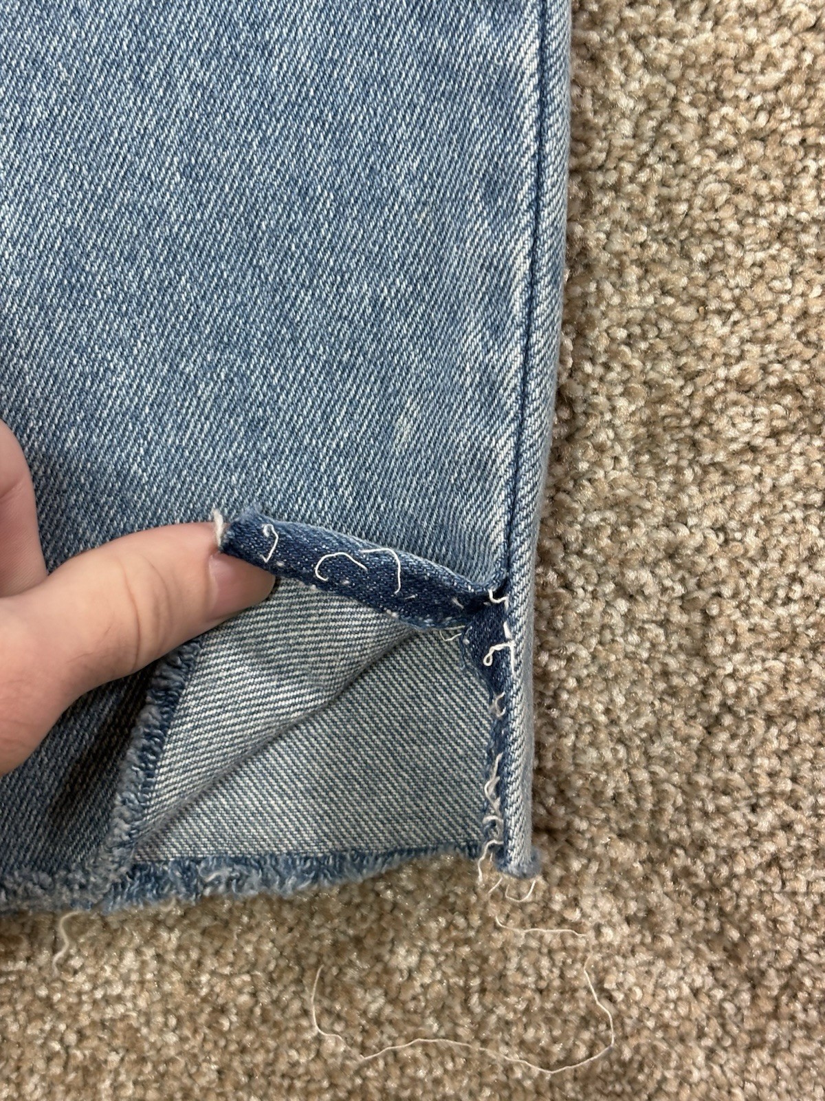Vintage Ever Blue Womens Jeans W/ Puffy Paint Medium Wash Straight Leg Denim 90s