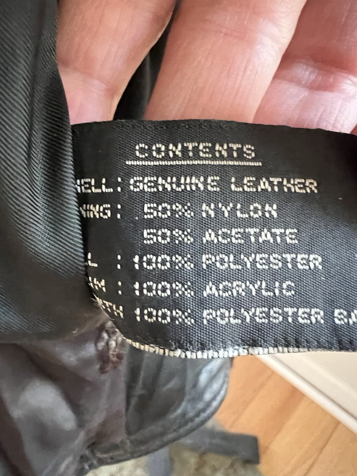 Women’s VTG Coat Black Leather Hood Belt Insulated Liner L Otello Pelle