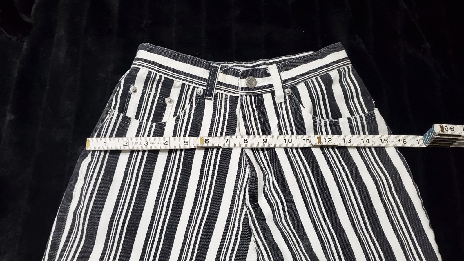 Vtg Sostanza High Waisted Mom Shorts Striped Sz 5 Juniors XXS See Measurements