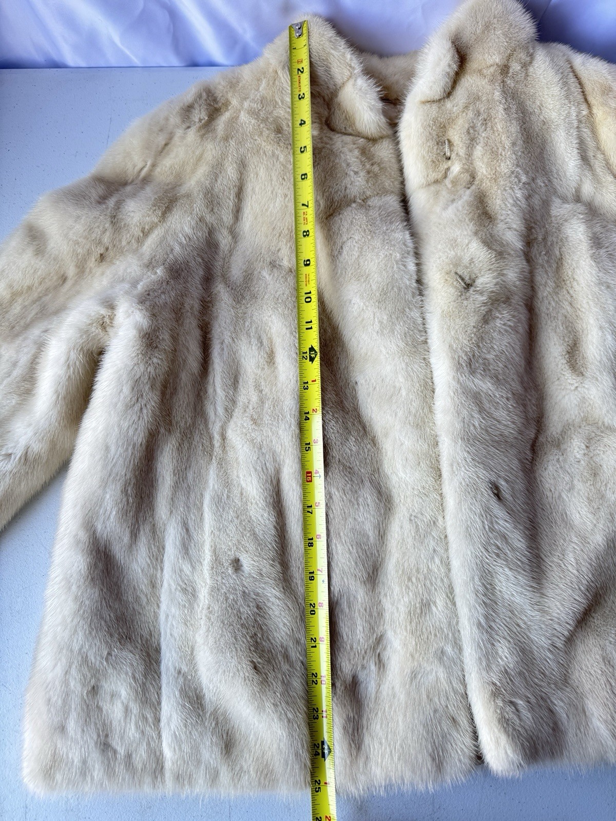 Vintage Evans Fur Coat Jacket Beige Soft Chic Chicago Paris Milan