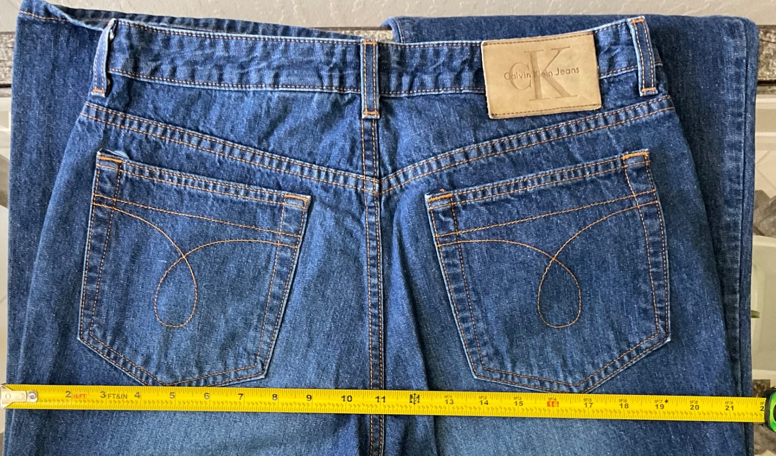 Calvin Klein CK Jeans Size 11 RARE Vintage USA made 100% Cotton Denim UnWorn