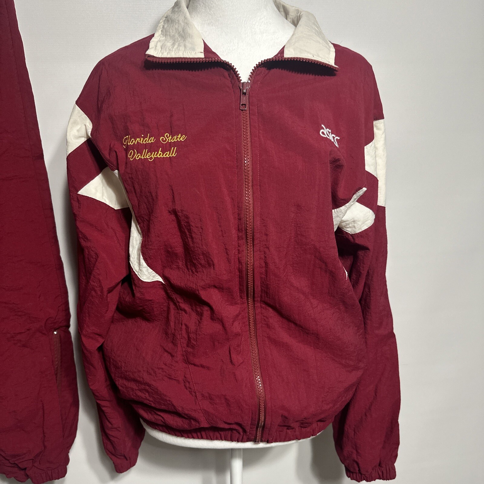 VTG Florida State Volleyball 80s 90s ASICS Warm Up Windbreaker Track Suit