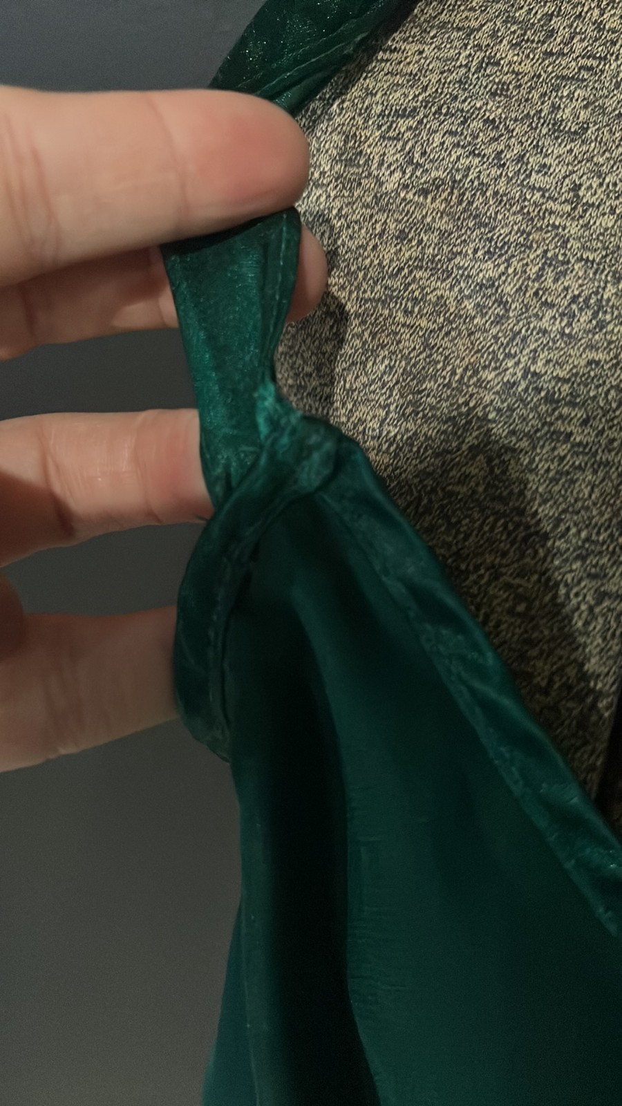 Vintage Adonna Green Satin Slip NIghtwear Dress Size 34 1990s 2000s