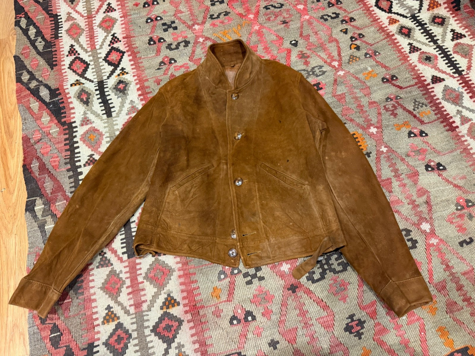 Vintage 1930’s rare small deer skin cossack riding jacket