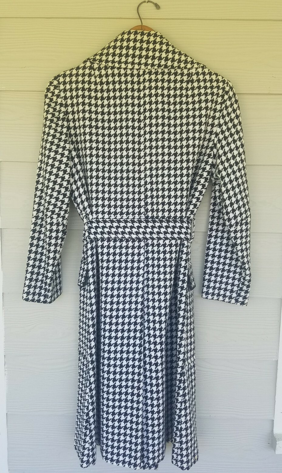 Womens Houndstooth Peacoat Jacket Vintage 50s 60s S/M Thalhimers Union Made