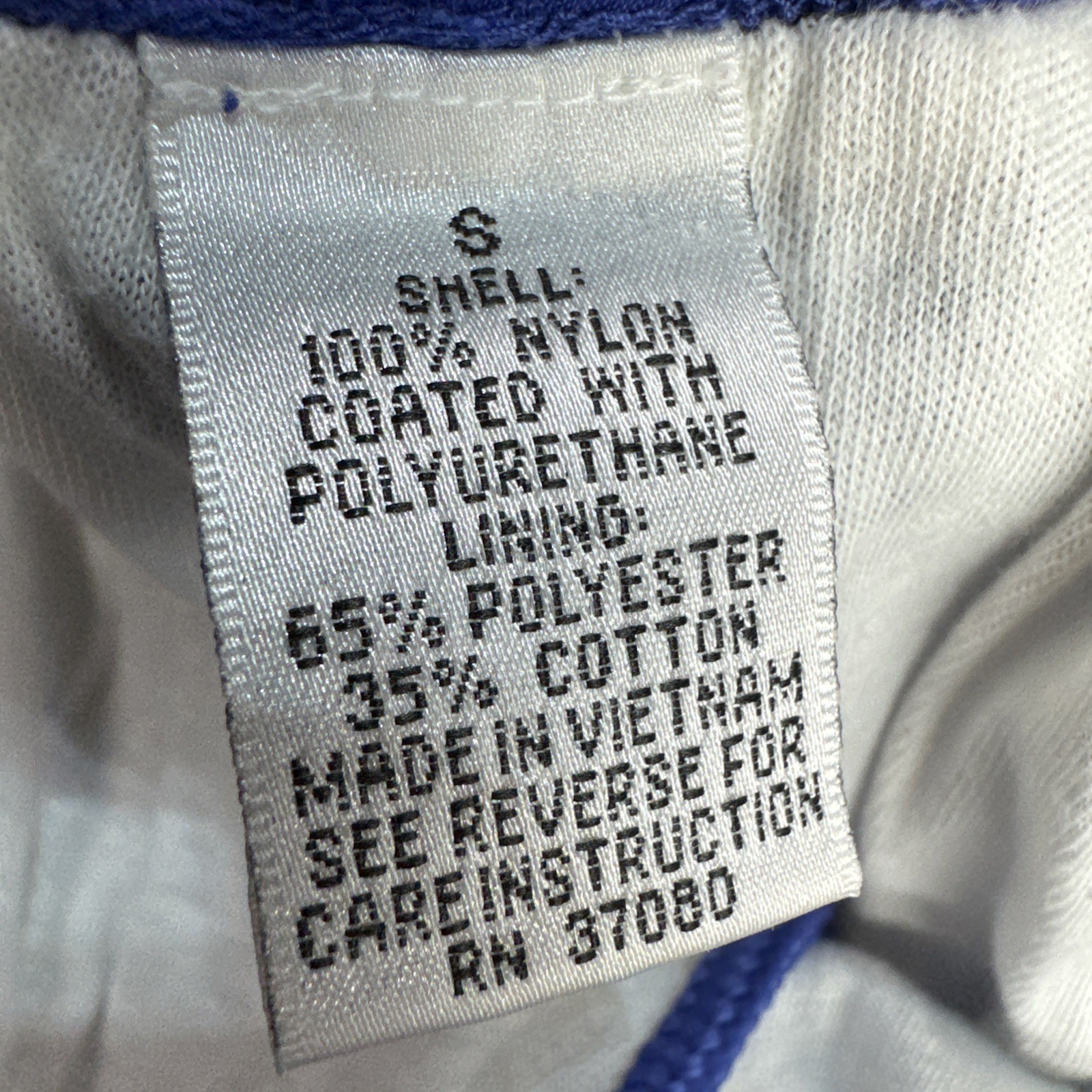 Vintage 90’s Y2K Womens S Blue Windbreaker Track Pants Nylon Lined Elastic