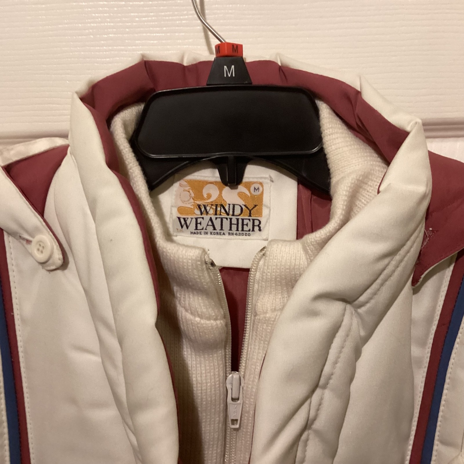 Vintage 70s 80s Windy Weather Winter White Puffer Coat NWT~NOS ~S
