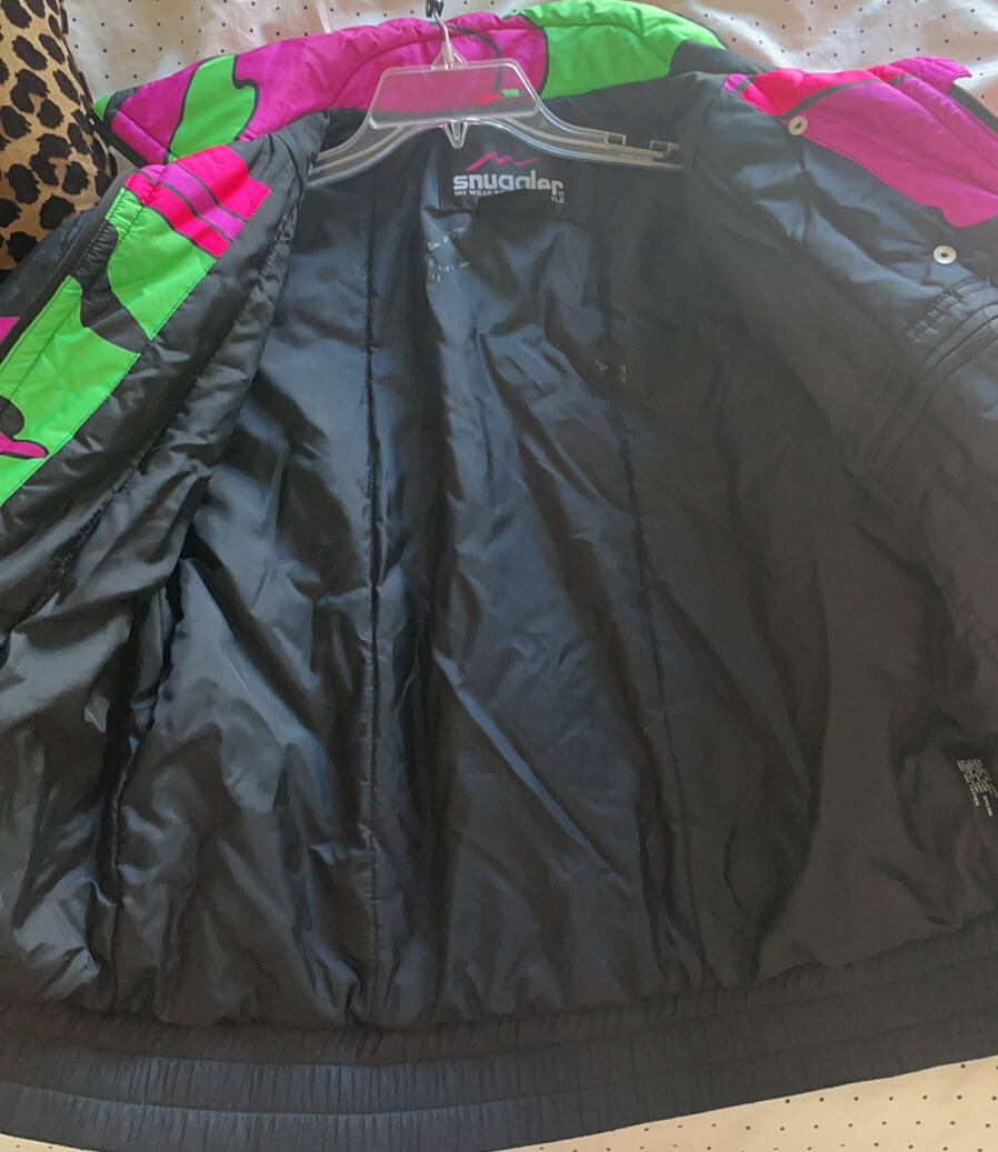 Vintage 1980’s Snuggler Seattle Fantasy Neon Ski Jacket Women’s Sz M Snow