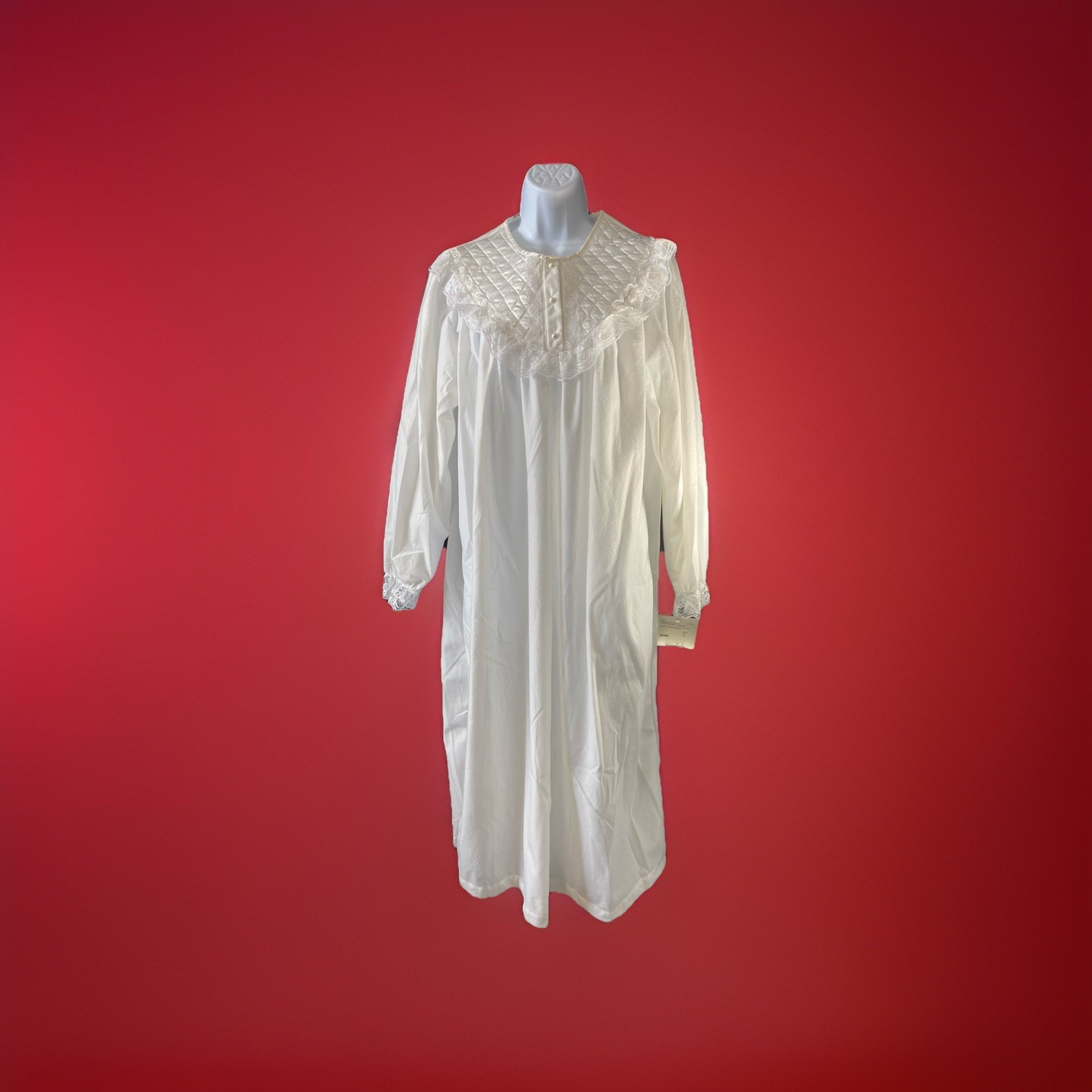 Vintage Sears Carriage Court Womens Nightgown Size Large Cottagecore Victorian