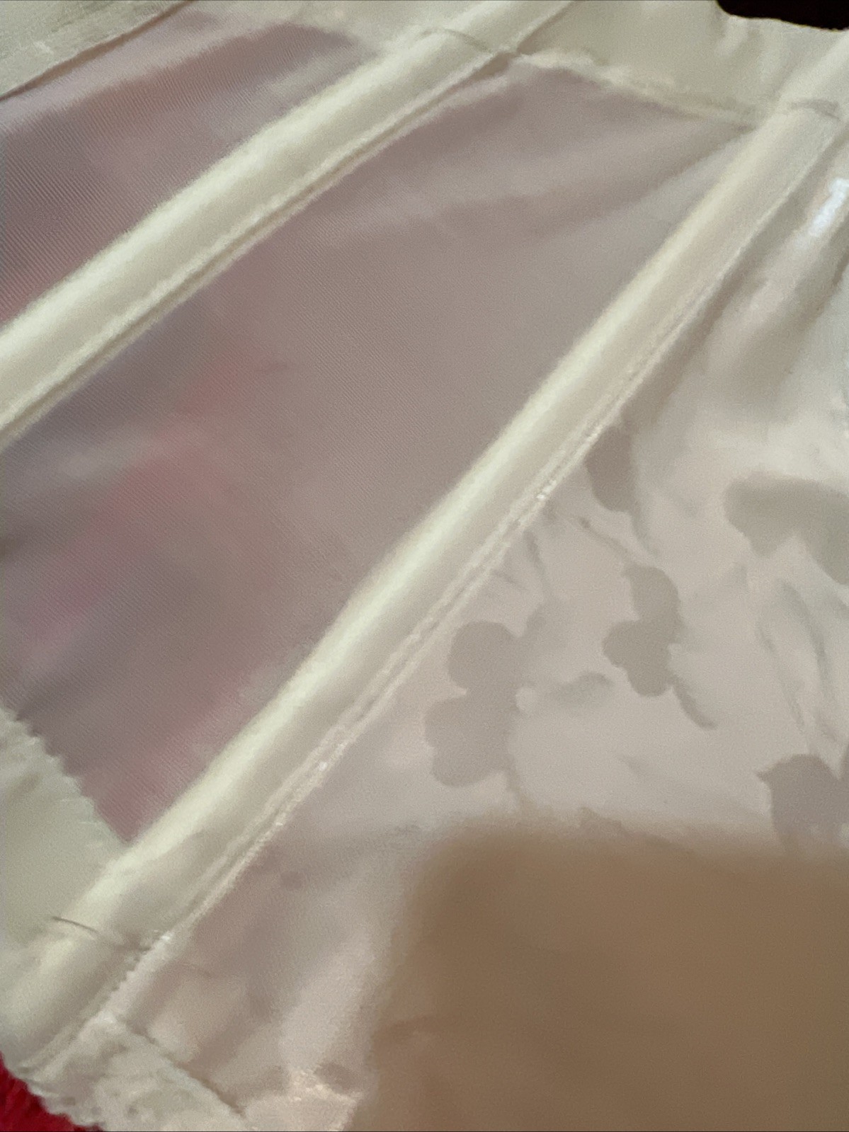 Vintage Shiny Floral Satin Bustier Corset Long Line Bra 40DD Wynette By Valmont