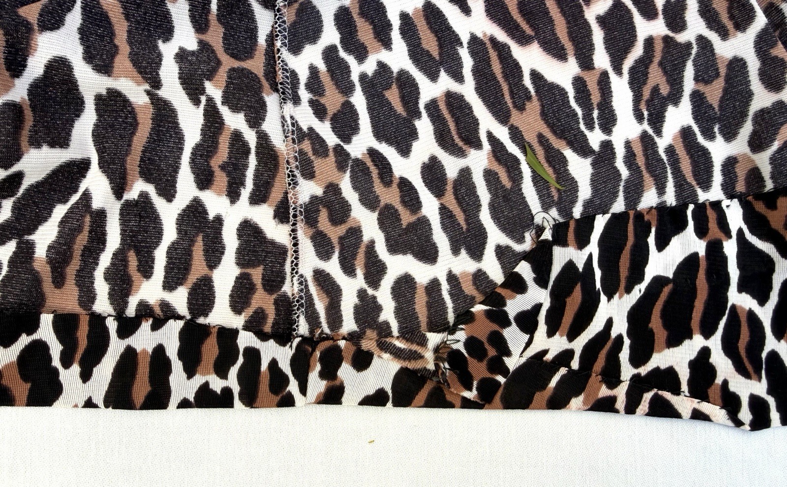 Vintage 60s Cheetah Midi Robe Leopard Funnel Collar A-line Zip Front Sz S/M