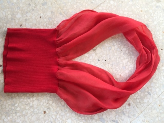 ELIPSE vintage women’s chiffon red blouse Spain size 40