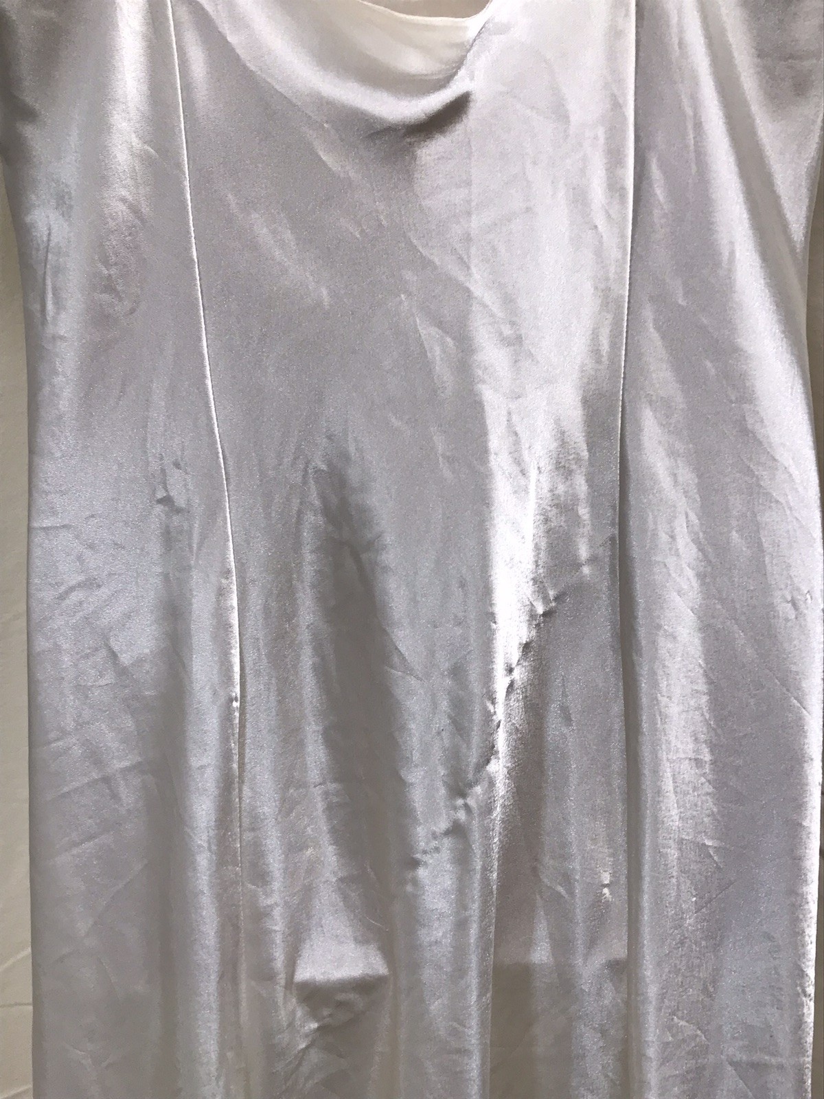 Victoria’s Secret Vintage Satin Lace Maxi Nightgown Champagne Slip Dress Sz L