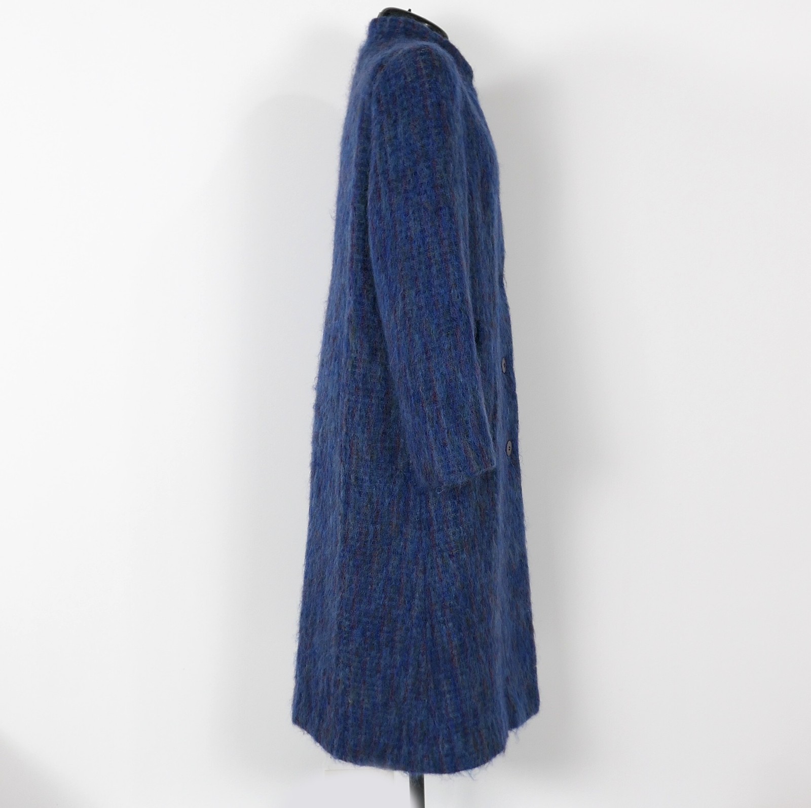 VTG Emily Wetherby Mohair Long Coat Women’s 10 ~ Blue /Purple Fuzzy Cozy USA 60s