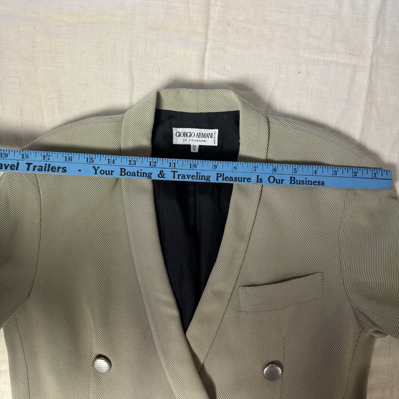 Vintage Giorgio Armani Le Collezioni Womens Double Breasted Blazer Size 10