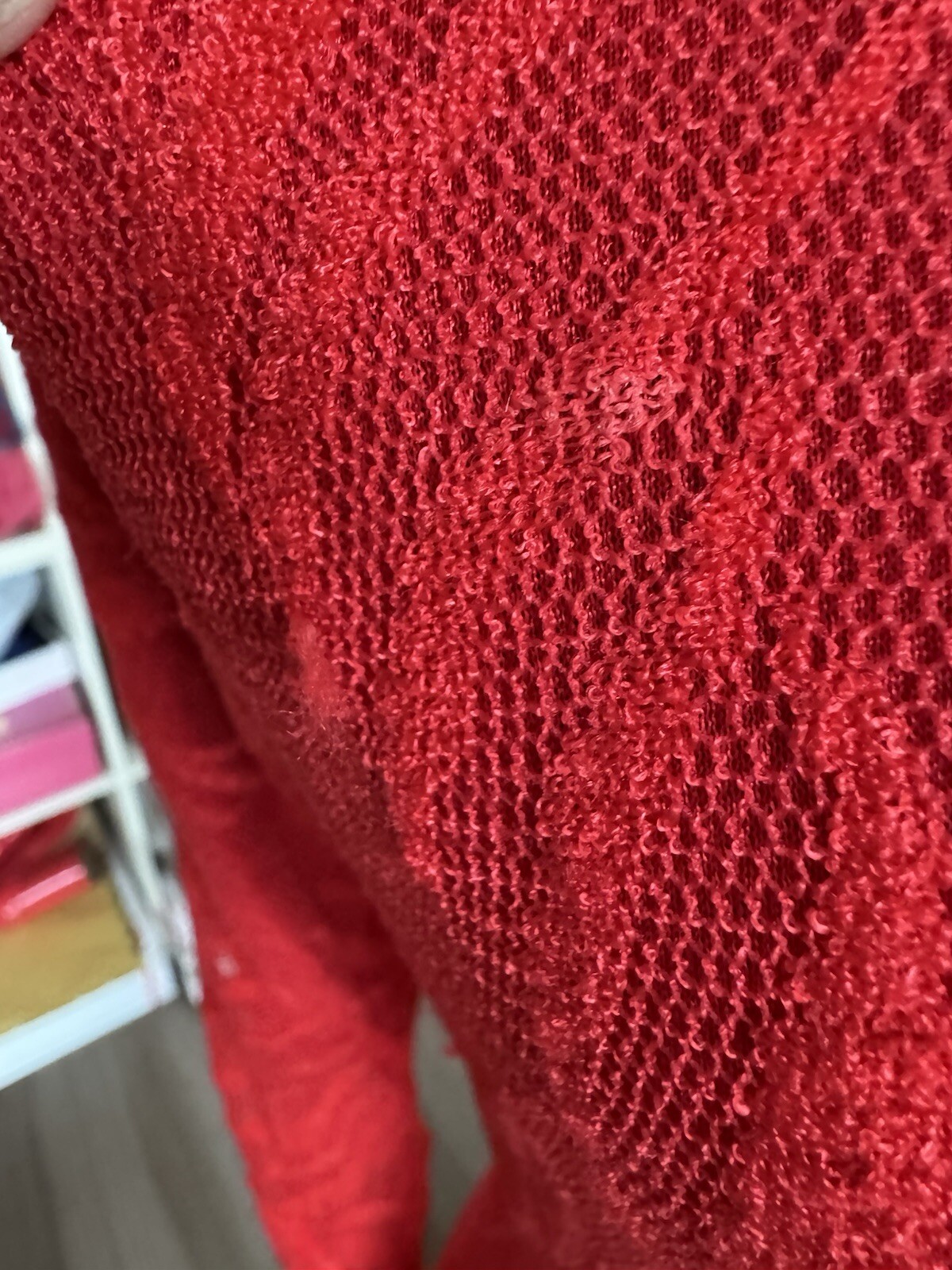 Vintage 80s Climax Karen Okada David Howard Red Lace Mermaid Keyhole Dress FLAWS