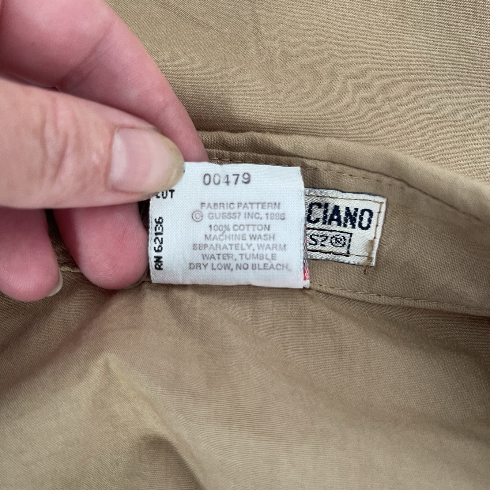 Vintage 80s Georges Marciano GUESS Shirt Button Collar Brown Cotton USA Made 3