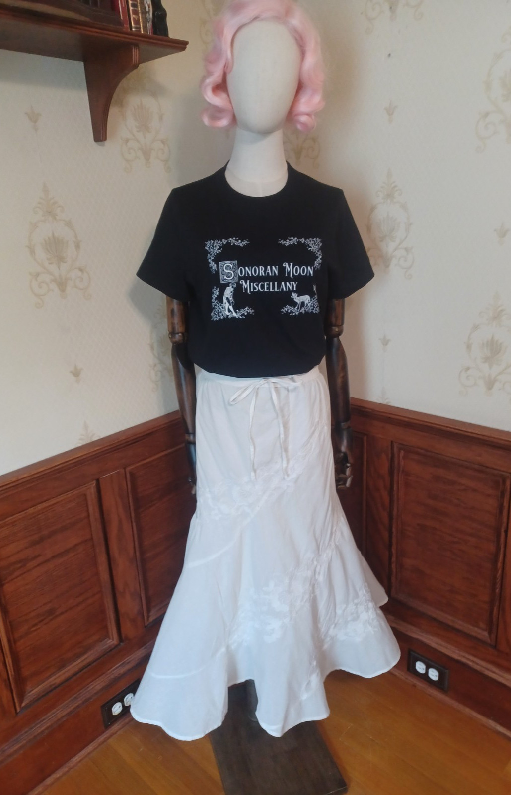 Vintage 1990s/Y2K Metro Wear White Boho Victorian Cottagecore Skirt, 3X