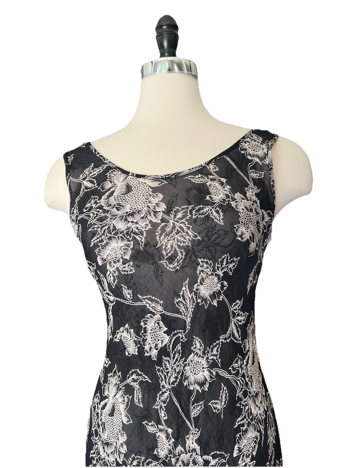 Vintage 90’s Phool Floral Reversible Ruffle Hem Y2K Midi Asymmetrical Dress Sz L