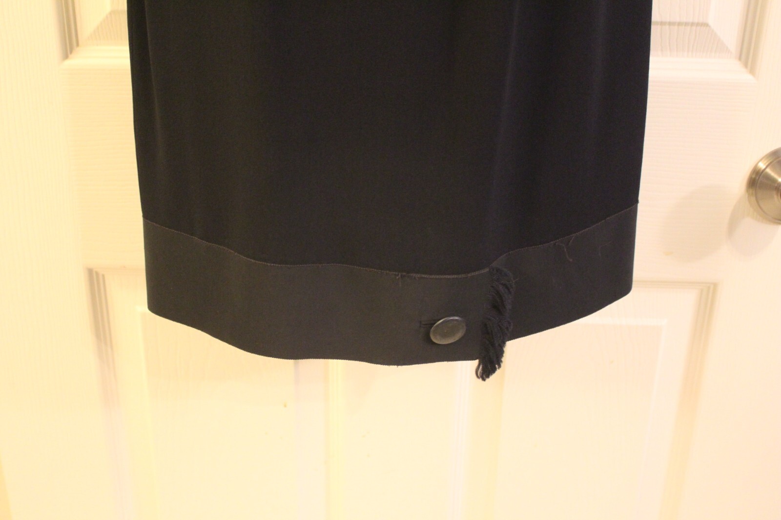 Maurice Rentner 60’s Vintage Silk Dark Navy Dress with Jacket Overlay (Small)