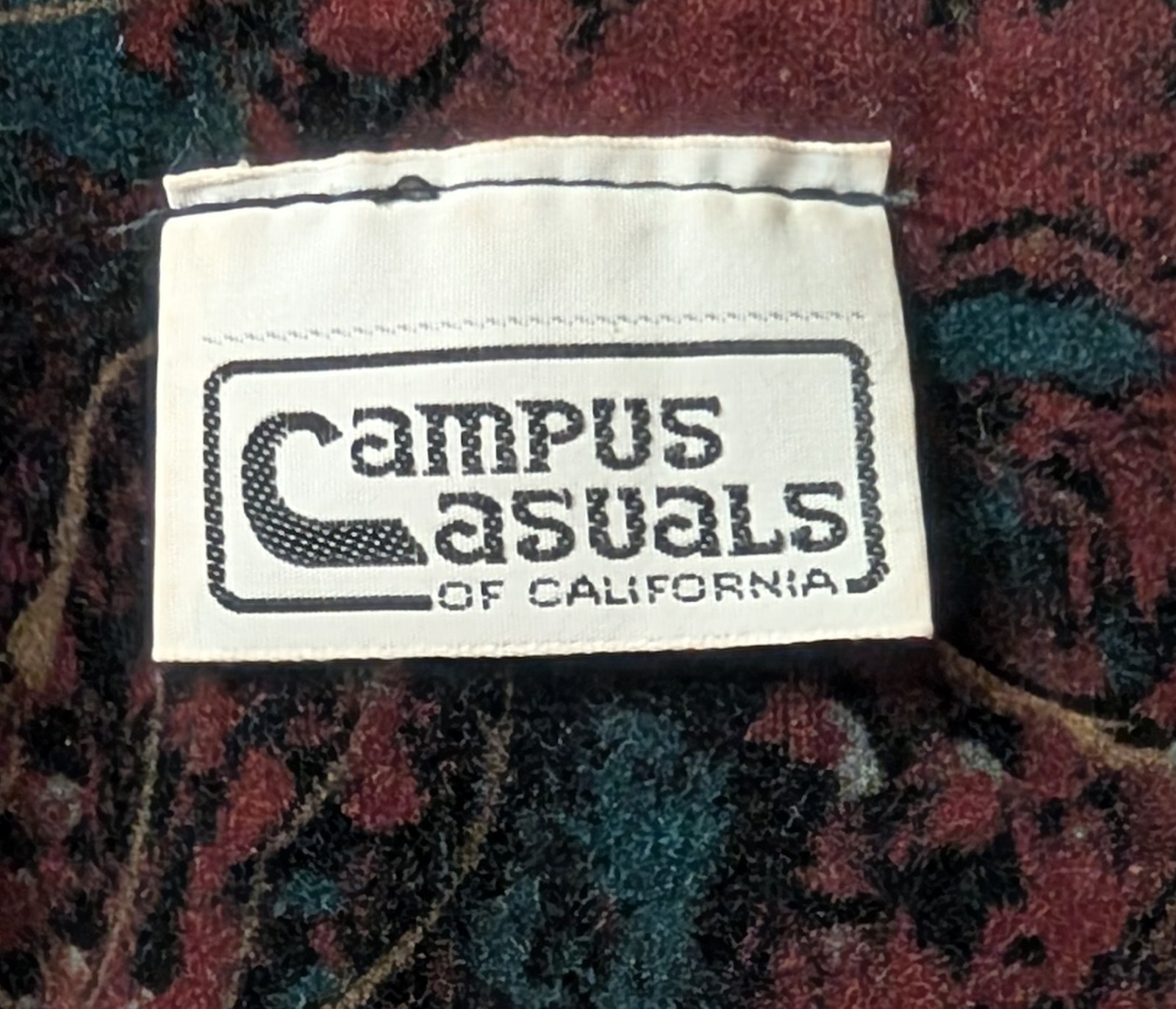 Vintage 70’s Campus Casuals Velvet Burgundy Floral Witchy Blazer Jacket S