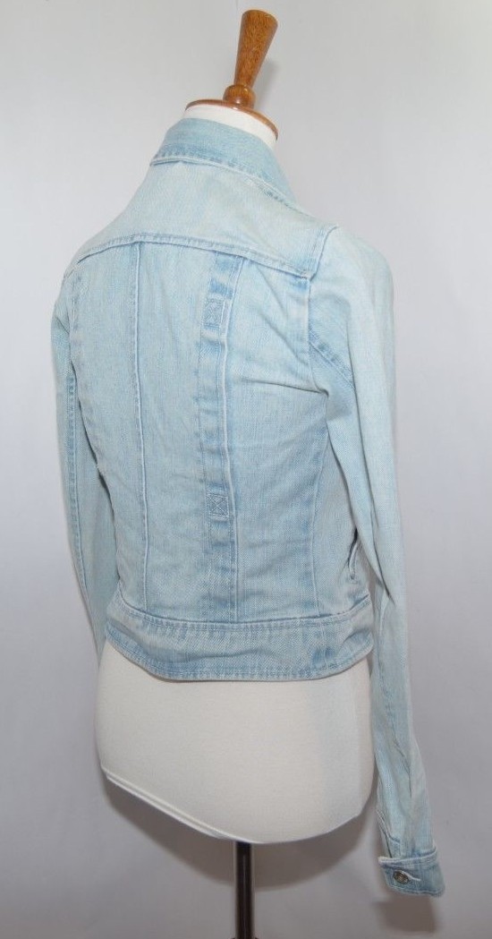 VTG Armani Exchange Stone Washed Button Down Jean Denim Jacket Womens S