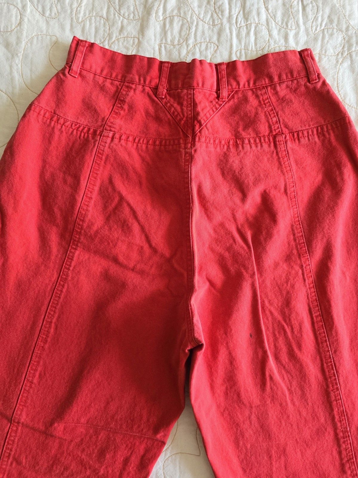 Vintage 80s 90s Red Mom Jeans Womens XS Small High Waisted 25/26 Inch Waist