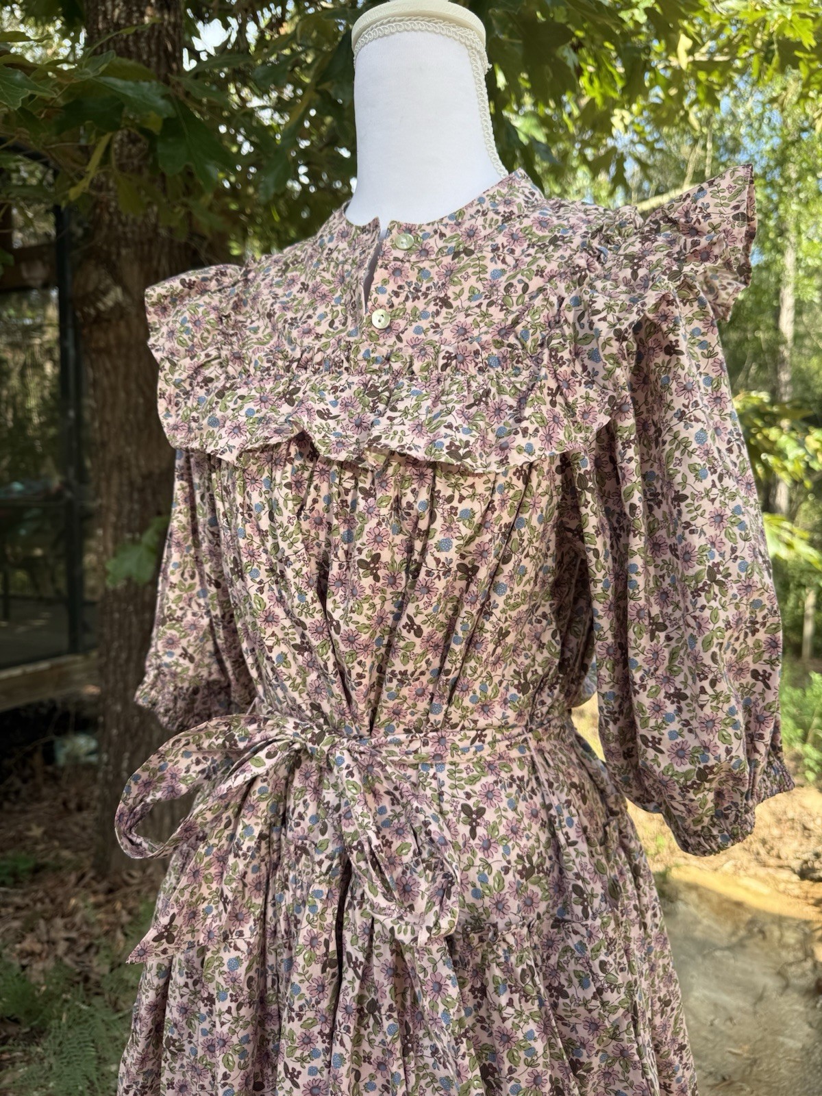 Floral Prairie Vintage Inspired Cottagecore Prairie Dress Woman’s Small