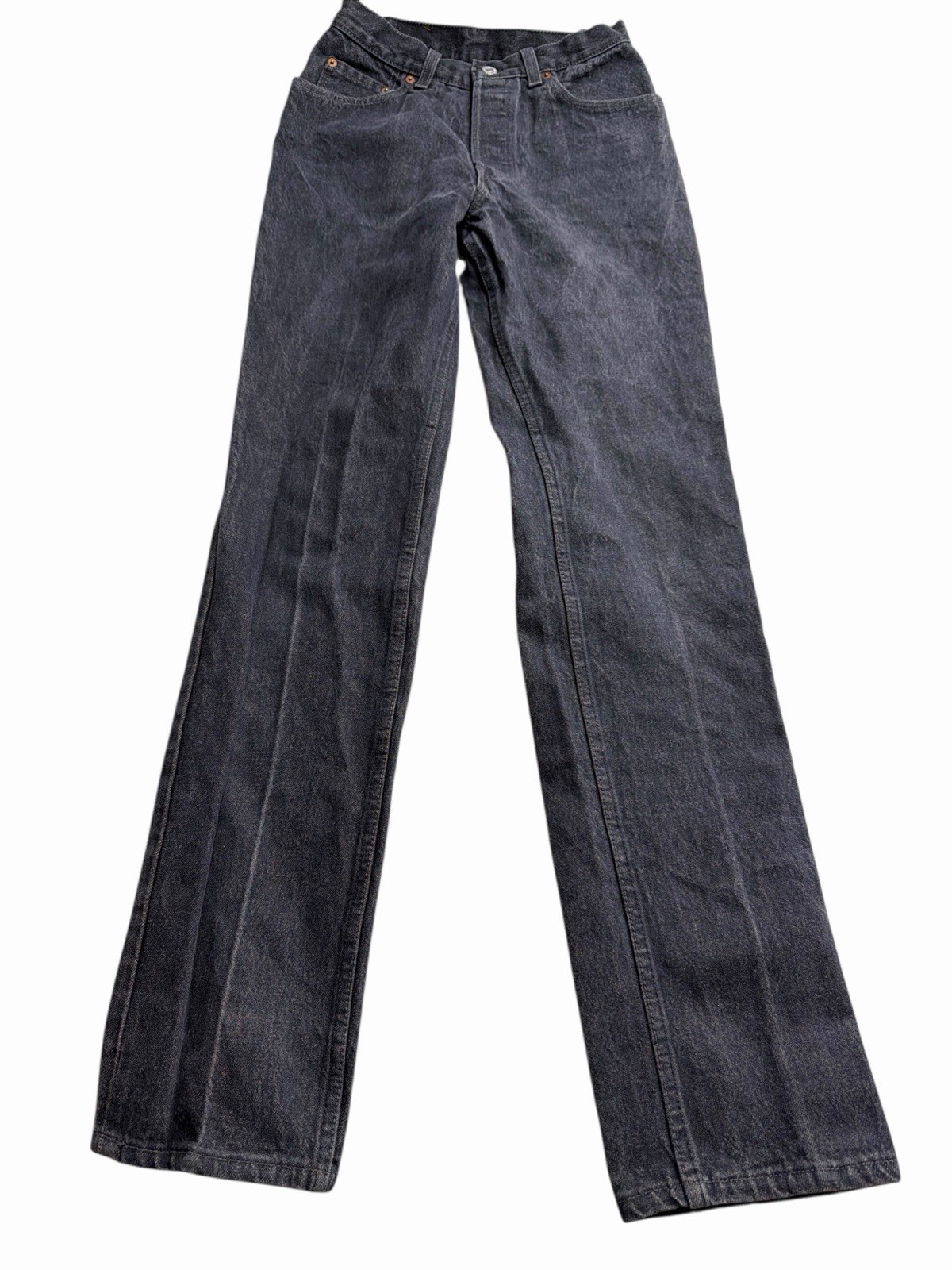 Vintage 70s Levis 26501 Jeans Denim Women Straight Black 24X32