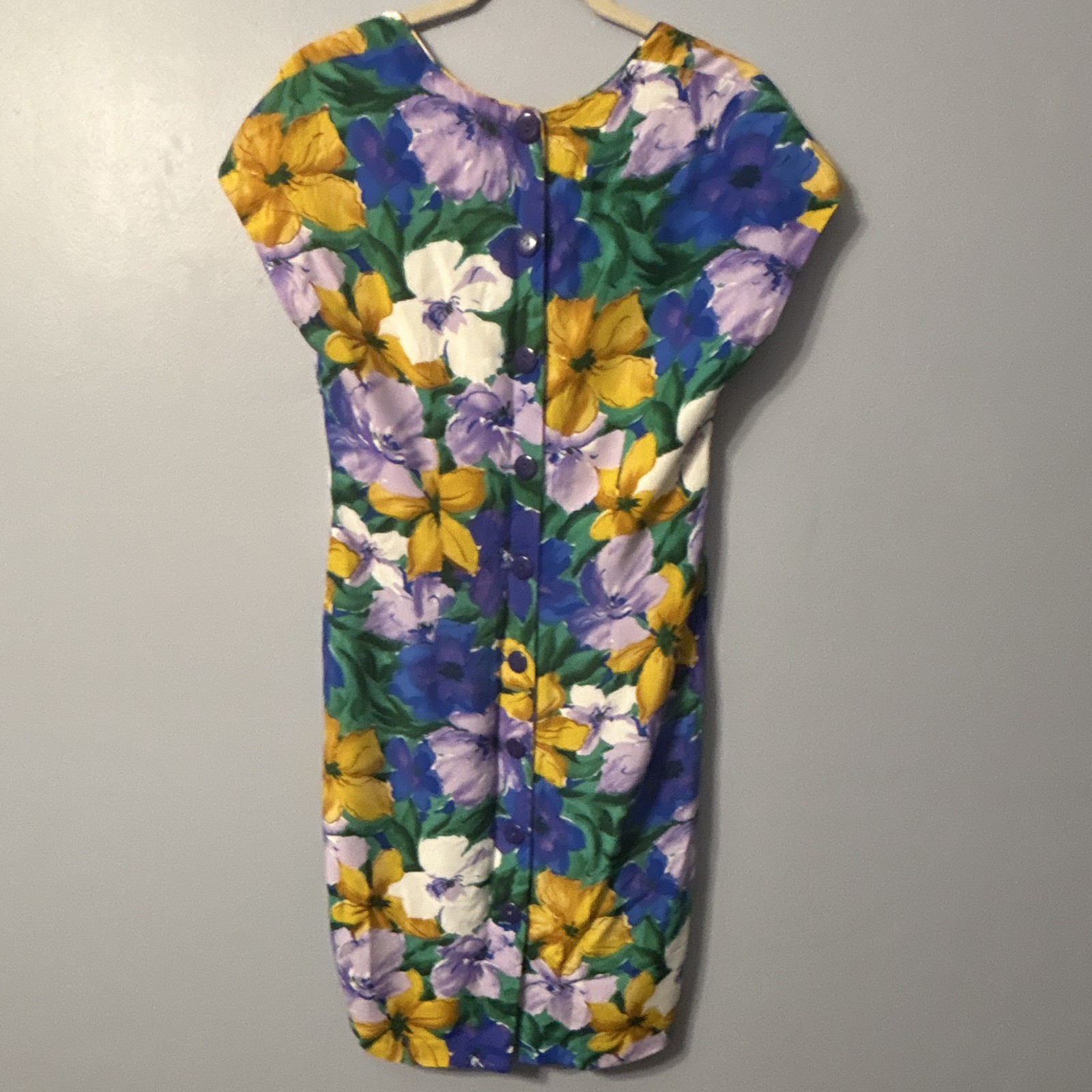 Stunning Vintage 1980s/1990s Jessica Howard by Mitchell Rodbell Floral Dress 8