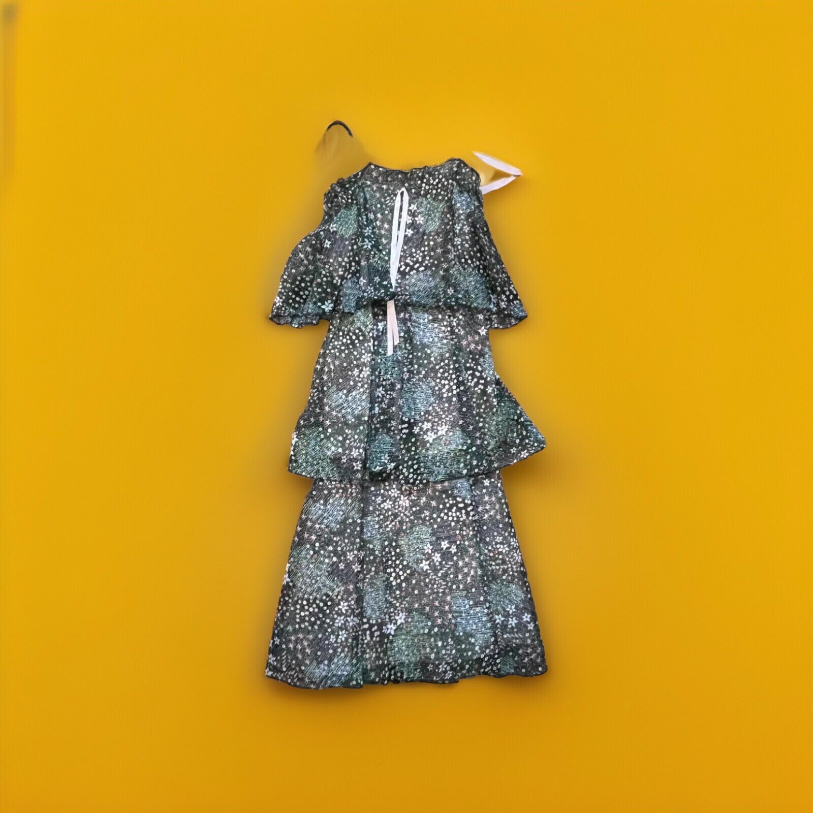 Vintage 1960s JC Penney Floral Print Tiered Dress Hippie Cottagecore Flowerchild