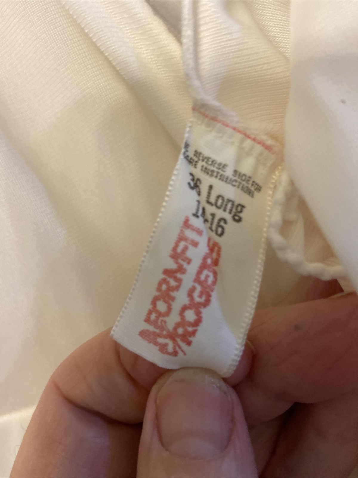 VTG 60’S FORMFIT ROGERS GLAM ivory SHEER Nylon FULL SLIP NEGLIGEE 36L 14-16