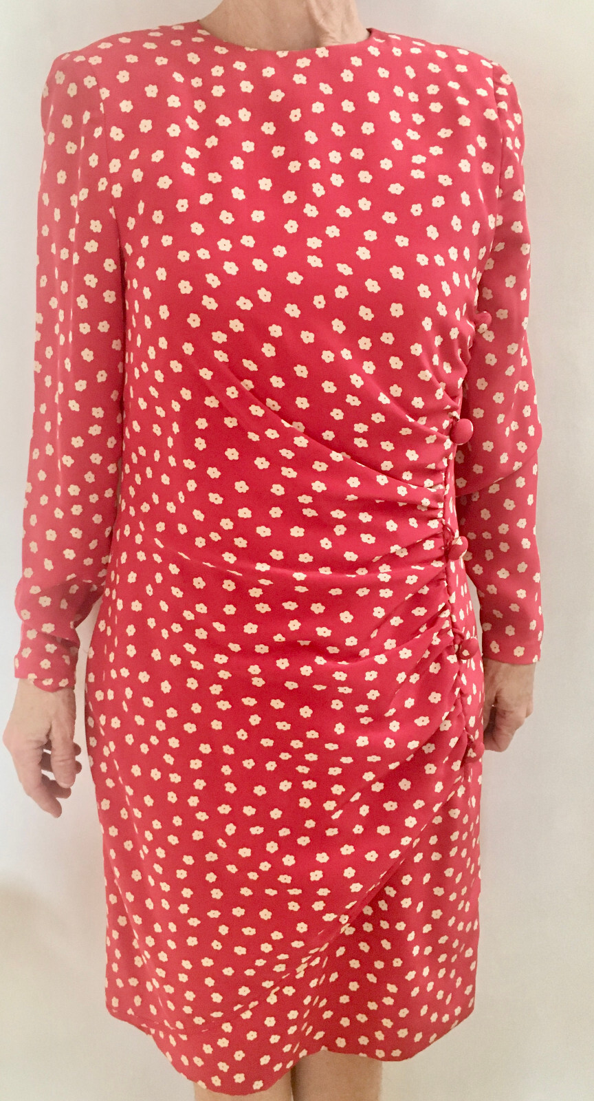 Vintage Stanley Platos Martin Ross Long Sleeve Dress for Saks Fifth Ave, Size 10